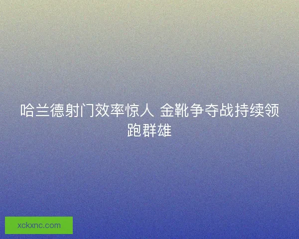哈兰德射门效率惊人 金靴争夺战持续领跑群雄